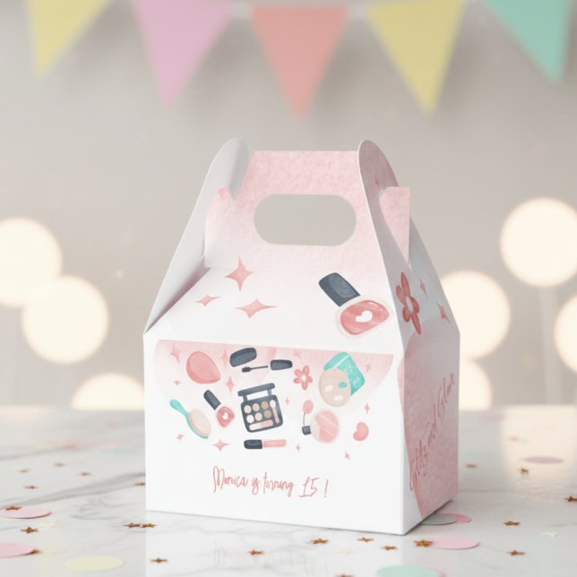 Ballotins Fête d'anniversaire du spa de beauté glitz et glam (Créateur téléchargé)