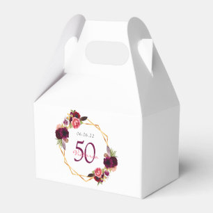 Ballotins Fête d'anniversaire flores bordeaux géométrique bl