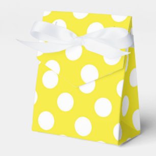 Ballotins Fête d'anniversaire jaune ensoleillé et pois blanc