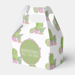 Ballotins Fête d'anniversaire motif cactus aquarelle Merci