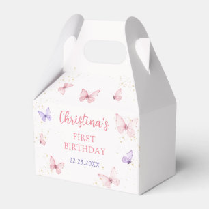 Ballotins Fête d'anniversaire Papillon Ruban Rose Violet