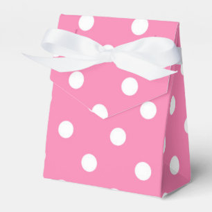 Ballotins Fête d'anniversaire points rose et blanc à pois