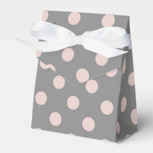 Ballotins Fête d'anniversaire rose et gris à pois