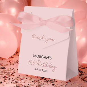 Ballotins Fête d'anniversaire Rougeur Rose Remerciements Nom