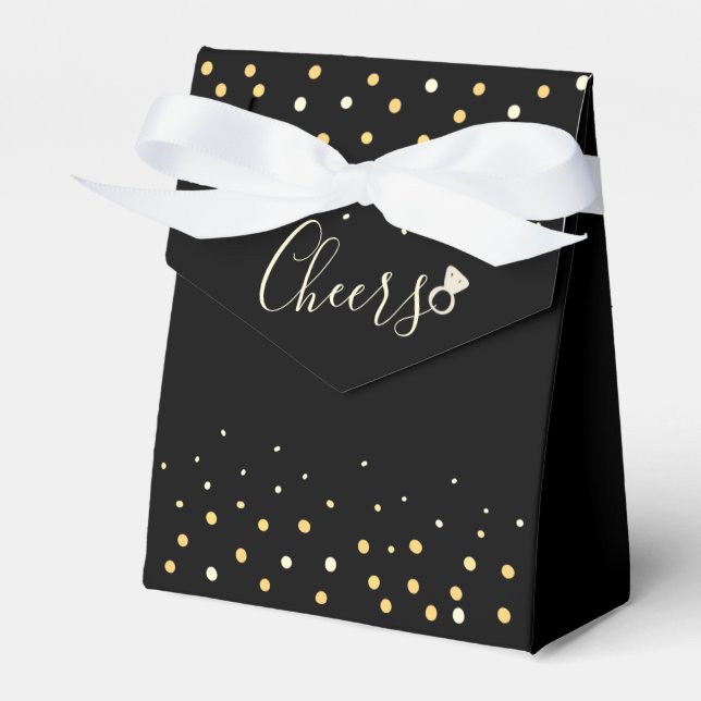 Ballotins Fête de Bachelorette Black and Gold sur mesure (Verso)