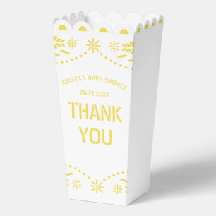 Ballotins Fête de bébé bébé Papier Picado jaune Merci