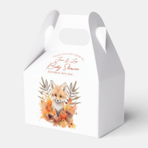 Ballotins Fête de Bébé Feuillage Aquarelle Renard de Bois