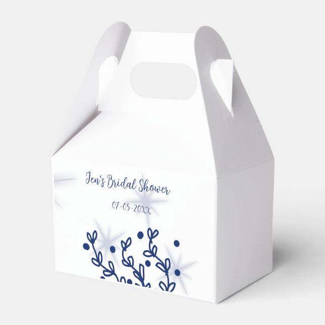 Ballotins Fête de douche de mariée royale luxe étoiles bleue (Verso)