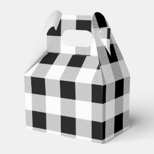 Ballotins fête de ferme rustique plaid de buffle noir et bla