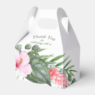 Ballotins Fête de Luau Tropicale Fleur Florale Aquarelle Col