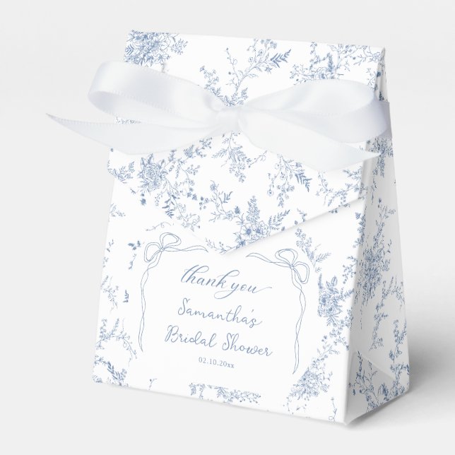 Ballotins Fête de mariage avec un nœud bleu ciel (Verso)