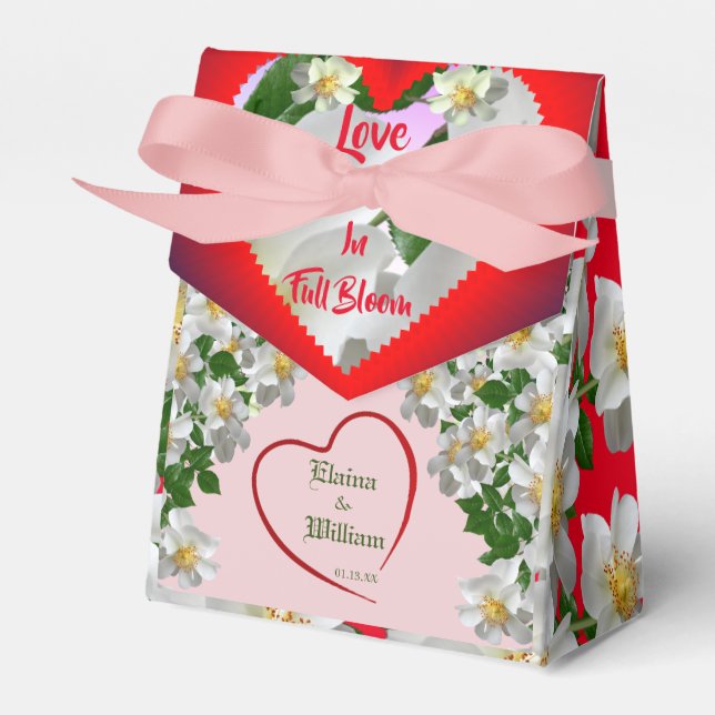 Ballotins Fête de mariage d'amour en pleine floraison (Verso)