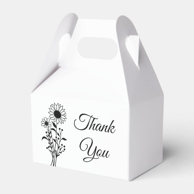 Ballotins Fête de mariage en Merci floral (Verso)