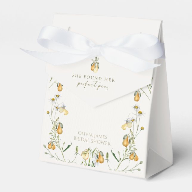 Ballotins Fête de mariage floral parfait poire (Verso)