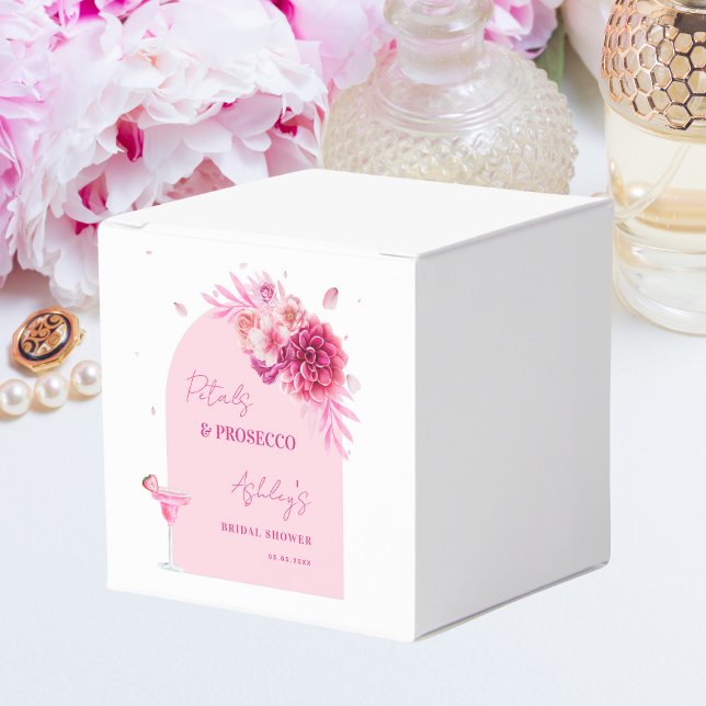 Ballotins Fête de mariage floral rose Pétales et Prosecco (Créateur téléchargé)