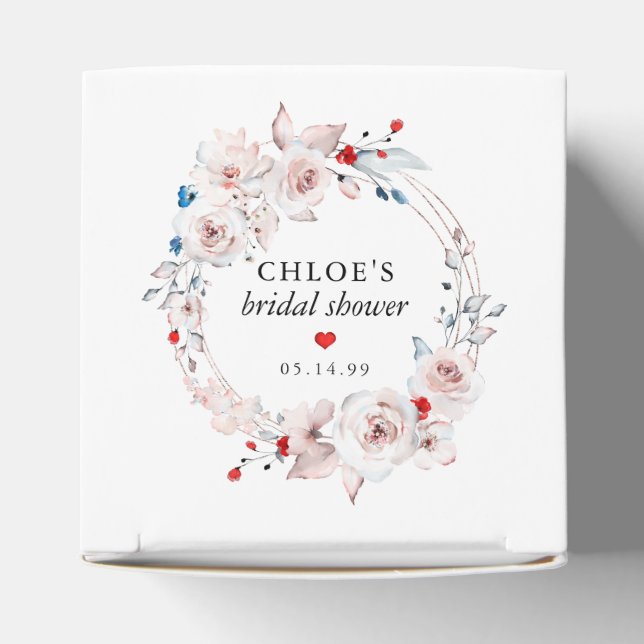 Ballotins Fête de mariage floral rose poudré rustique (Haut)
