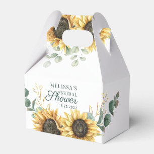 Ballotins Fête de mariage Floral Tournesol Eucalyptus Script