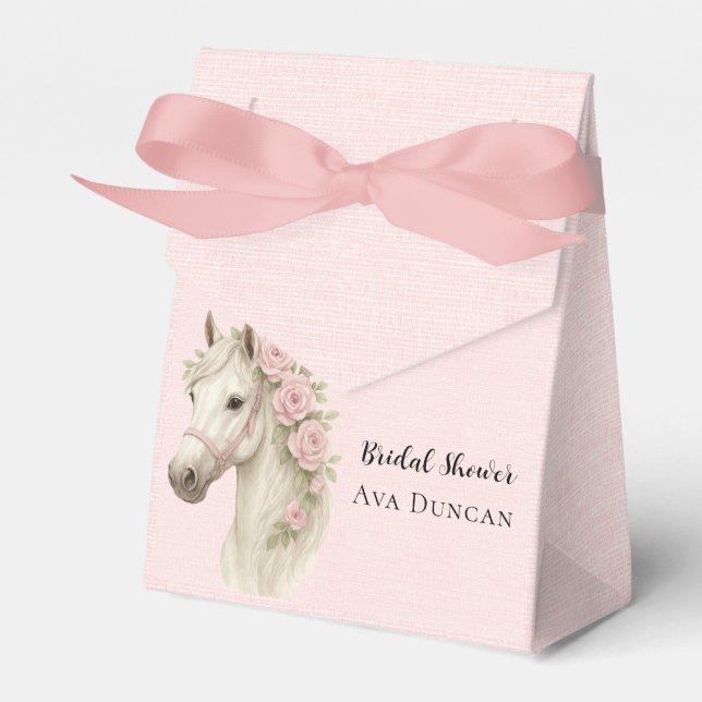 Ballotins Fête de mariage Pastel Rose & Cheval Blanc (Verso)