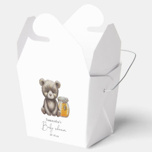 Ballotins Fête de naissance avec un pot de miel et un ours e