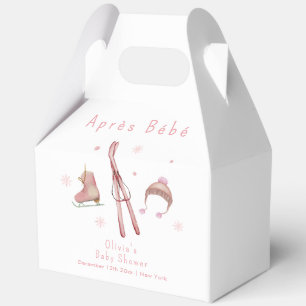 Ballotins Fête de naissance Bébé Après Bois hivernal Rose 