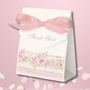 Ballotins Fête de naissance chrétienne Shabby Chic rose pour