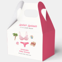 Fête de naissance Fille Rose Splish Splash Plage