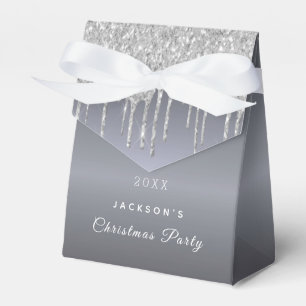 Ballotins Fête de Noël argent parties scintillant goutte à g
