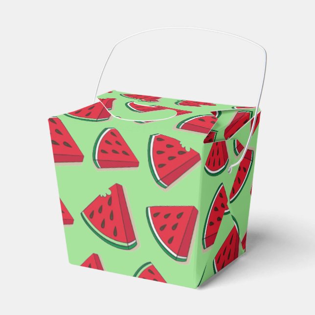 Ballotins Fête de pastèque boîte de préférence (Verso)