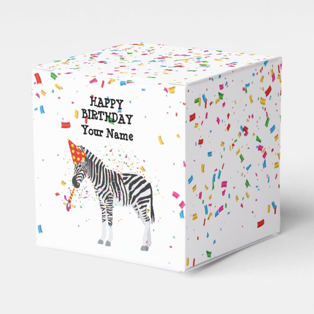 Ballotins Fête de zèbre - Animaux à la fête d'anniversaire (Verso)