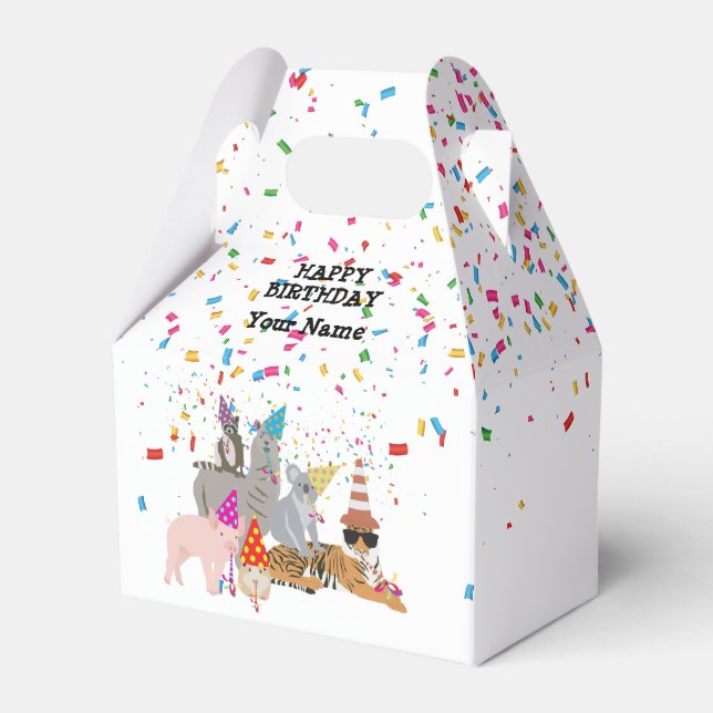 Ballotins Fête des animaux - Animaux à la fête d'anniversair (Verso)