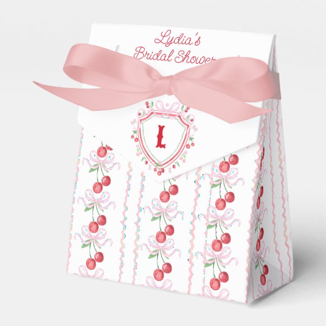 Ballotins Fête des mariées Coquette Cherry Monogramme (Verso)