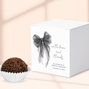 Ballotins Fête des mariées d'aquarelle noire Coquette Bow