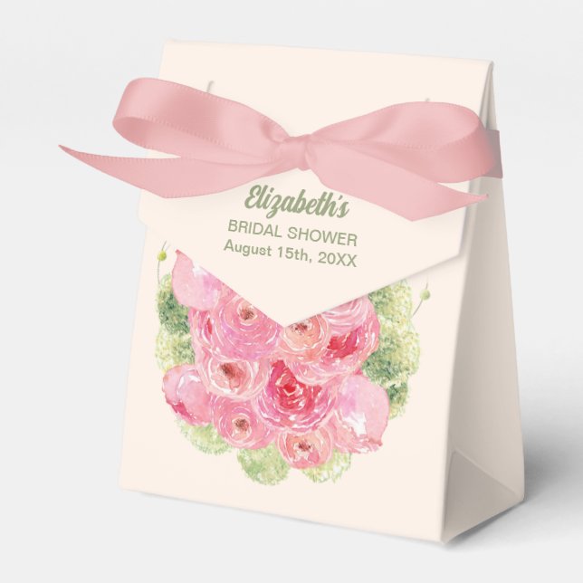 Ballotins Fête des mariées d'aquarelle Rose romantique (Verso)