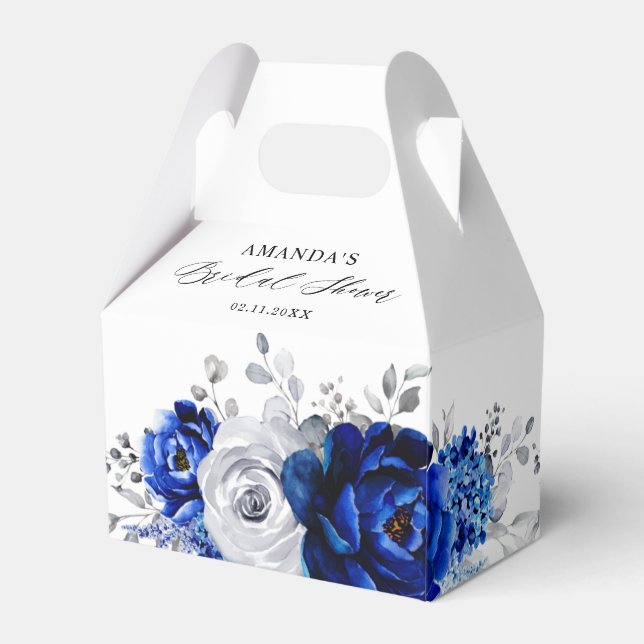 Ballotins Fête des mariées métallique Bleu Blanc Royal (Arrière)