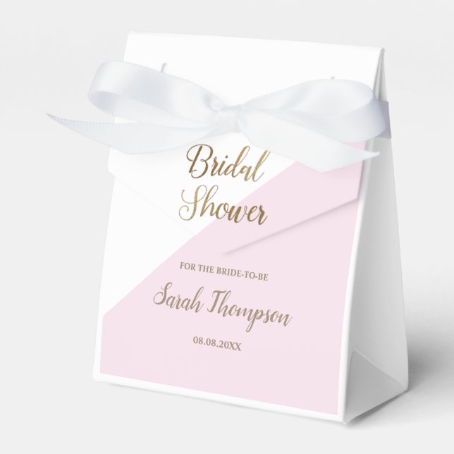 Ballotins Fête des mariées moderne Pink Gold Script Ballotin (Verso)