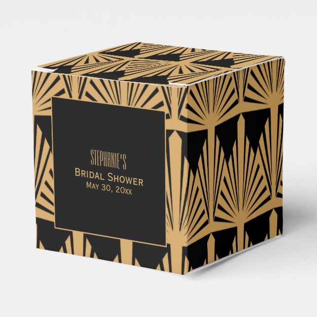 Ballotins Fête des mariées Motif Gold et Black Art Déco (Verso)