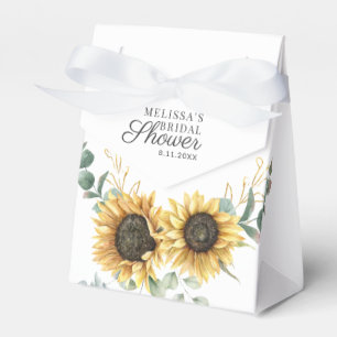 Ballotins Fête des mariées Script Sunflower Eucalyptus