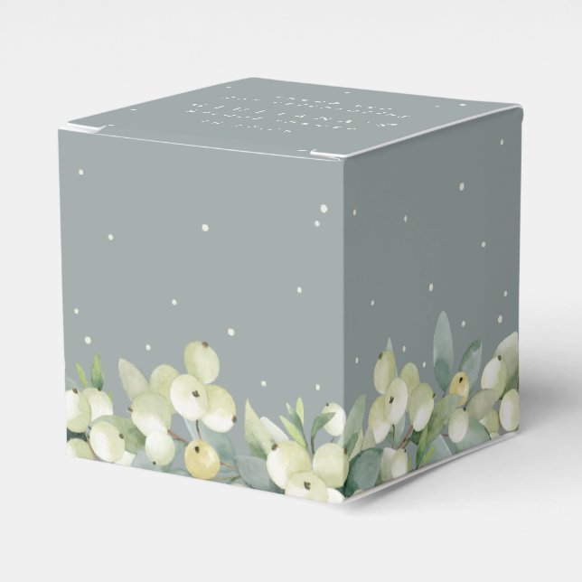 Ballotins Fête des mariées Seafoam Green Snowberry+Eucalyptu (Verso)