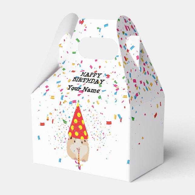 Ballotins Fête du hamster - Animaux à la fête d'anniversaire (Verso)