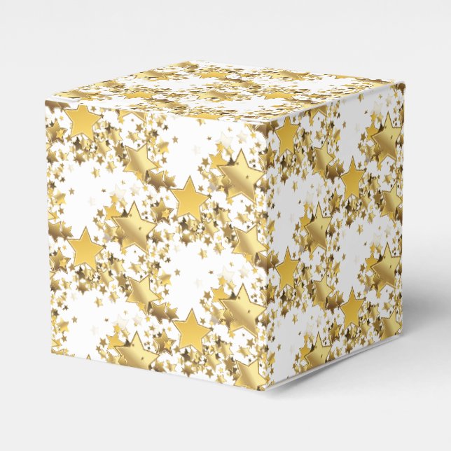 Ballotins Fête Faveur Box-Gold Stars (Verso)