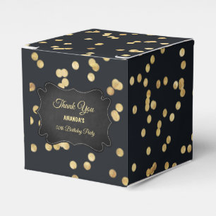 Ballotins Fête Paillettes Jaunes Or Noir 