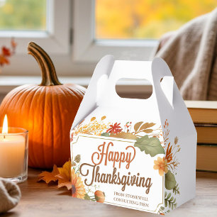 Ballotins Feuille de Thanksgiving personnalisée pour entrepr