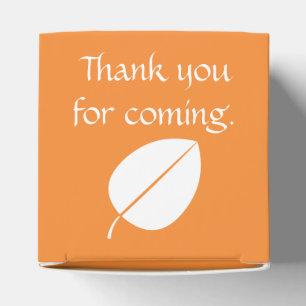 Ballotins Feuilles d'automne dans une boîte de faveur orange