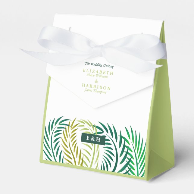 Ballotins Feuilles de palmiers tropicaux, Mariage de plage (Verso)