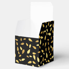 Ballotins Feuilles modernes en noir et or Motif illustré