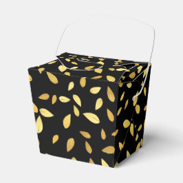 Ballotins Feuilles modernes en noir et or Motif illustré
