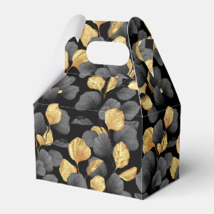 Ballotins Feuilles noirs et or. Motif