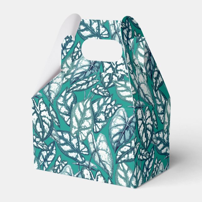 Ballotins Feuilles tropicaux Turquoises bleus (Verso)