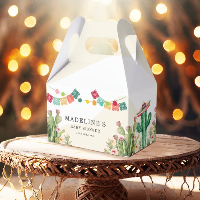 Ballotins Fiesta Watercolor Cactus Baby shower mexicain (Créateur téléchargé)