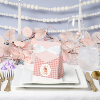 Ballotins Fille à l'aquarelle douce fraise 1er anniversaire